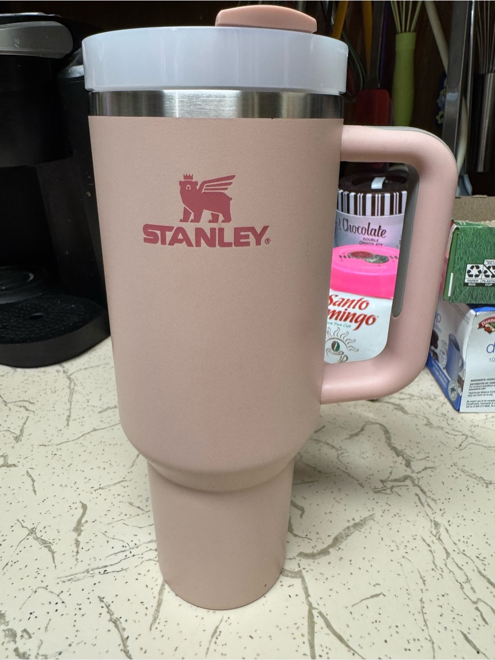 Light pink Stanley tumbler